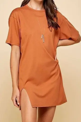 T-Shirt Dress with Side Slit