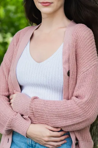 Lightweight Ribbed Cardigan