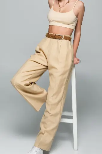 Relaxed Linen Blend Trousers